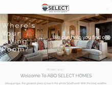 Tablet Screenshot of abqselecthomes.com